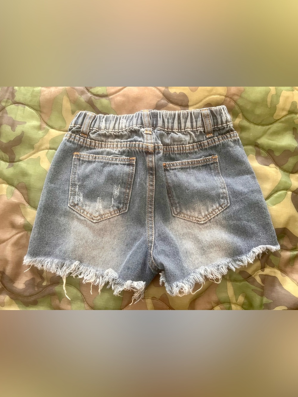 SHEIN Light Blue Distressed Ripped Denim Shorts - Picture 4 of 4